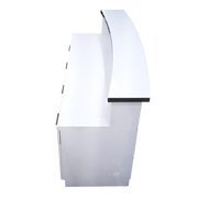 LUX Black and White Stripes Reception Desk Whale Spa
