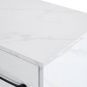 L-Shaped Multi-functional Storage Manicure Table, Beauty Nail Desk with Open Space 2866