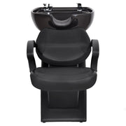 BarberPub Shampoo Chair, Ceramic Bowl Backwash Sink Barber Chair for Salon 9020