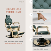 Toronto Gold Barber Chair