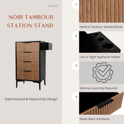 Noir Tambour Salon Station Stand - 2pks