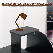 BarberPub Manicure Table with Wrist Cushion Makeup Dressing Station Beauty Nail Desk 2636
