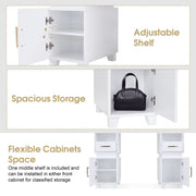 BarberPub Manicure Desk with Electric Dust Collector, Nail Art Table for Storage VC258
