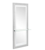 Luna LED Lighted Hair Salon Station and Wall Mirror Silver Gray DIR