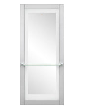 Luna LED Lighted Hair Salon Station and Wall Mirror Silver Gray DIR