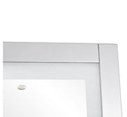 Luna LED Lighted Hair Salon Station and Wall Mirror Silver Gray DIR