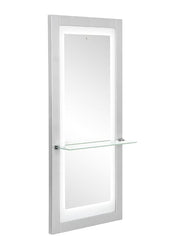 Luna LED Lighted Hair Salon Station and Wall Mirror Silver Gray DIR