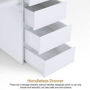 Nail Storage Table with 60W Embedded Nail Vacuum Cleaner, Beauty Manicure Workstation VC229