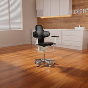 Hazel Ergonomic Microscope Chair - Fully Adjustable Black DIR