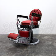 Vintage Emil J Paidar Barber Chair - Black on Chrome