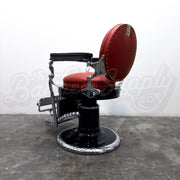 Vintage Emil J Paidar Barber Chair - Black on Chrome
