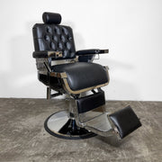 Custom Lincoln Barber Chair - Black Tufted Back