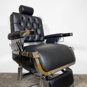 Custom Lincoln Barber Chair - Black Tufted Back