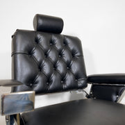 Custom Lincoln Barber Chair - Black Tufted Back