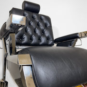 Custom Lincoln Barber Chair - Black Tufted Back