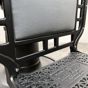 Custom Matte Black & Gray Theo A Kochs Barber Chair