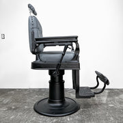 Custom Matte Black & Gray Theo A Kochs Barber Chair