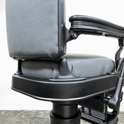 Custom Matte Black & Gray Theo A Kochs Barber Chair