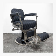 Custom Nickel & Black Koken Barber Chair