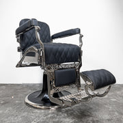 Custom Nickel & Black Koken Barber Chair