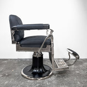 Custom Nickel & Black Koken Barber Chair