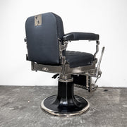 Custom Nickel & Black Koken Barber Chair