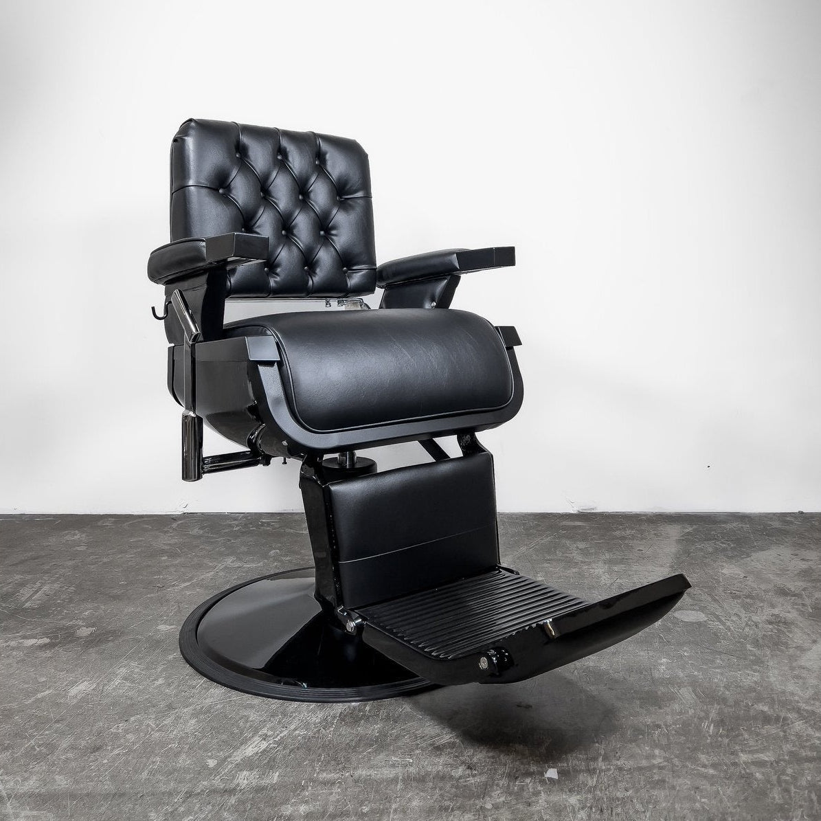 Custom Lincoln Barber Chair - Black on Black