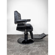 Custom Lincoln Barber Chair - Black on Black