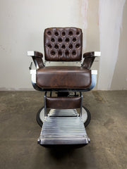 Custom Lincoln Barber Chair - Marbled Brown