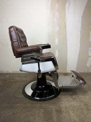 Custom Lincoln Barber Chair - Marbled Brown