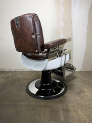 Custom Lincoln Barber Chair - Marbled Brown