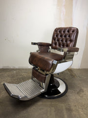Custom Lincoln Barber Chair - Marbled Brown