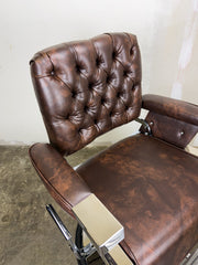 Custom Lincoln Barber Chair - Marbled Brown