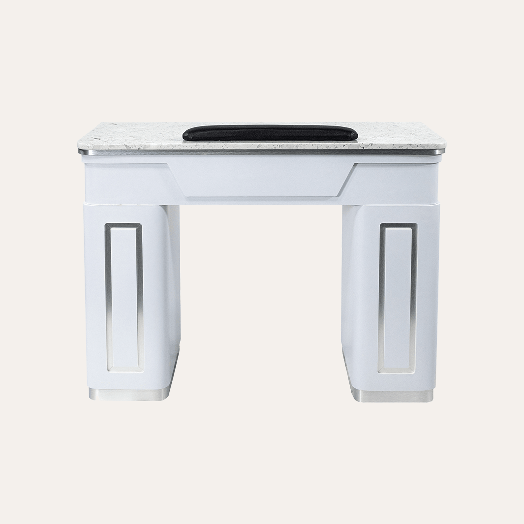 NAPA Manicure Table White/Silver