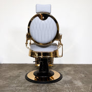 Custom Truman Gold Barber Chair - Alsace Diamond
