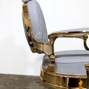 Custom Truman Gold Barber Chair - Alsace Diamond