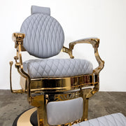 Custom Truman Gold Barber Chair - Alsace Diamond
