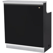 Janus Deluxe - LED Reception Front Desk Black & Silver DIR