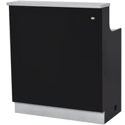 Janus Deluxe - LED Reception Front Desk Black & Silver DIR