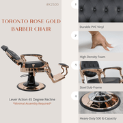 Toronto Rose Gold Barber Chair
