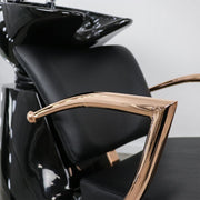 MANHATTAN Rose Gold Shampoo Bowl And Chair