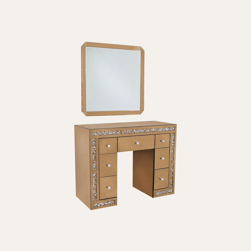 Rose Gold Nova Salon Station and Mirror
