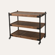 Sierra Reclaimed 3-Tier Rolling Cart (Large)