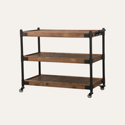 Sierra Reclaimed 3-Tier Rolling Cart (Large)