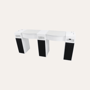 Double Diamond White Manicure Table