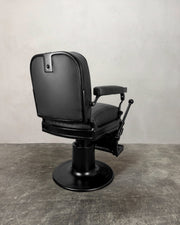 Vintage Theo A Kochs Barber Chair - Black on Black