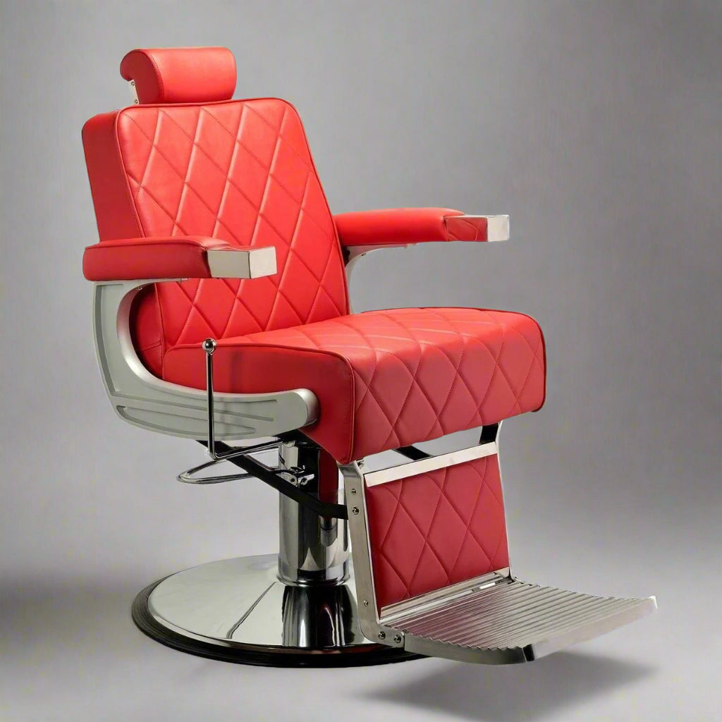 Wellington Barber Chair - Red (#KNG-R)