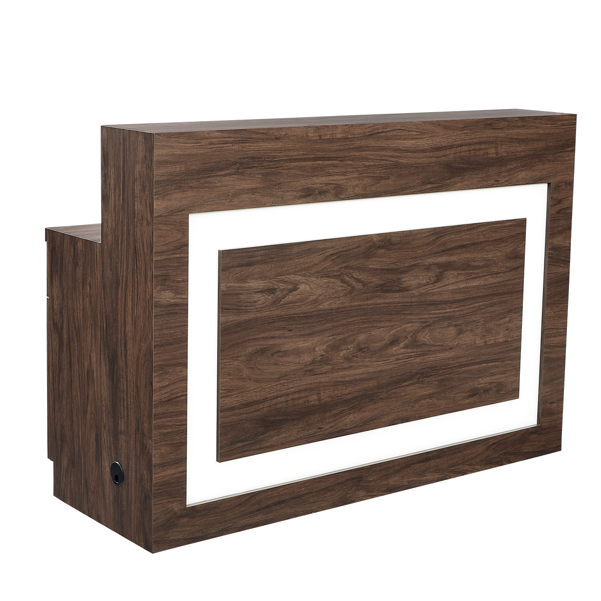 Lume TimberLuxe Reception Desk Mahogany Glow Whale Spa