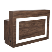 Lume TimberLuxe Reception Desk Mahogany Glow Whale Spa