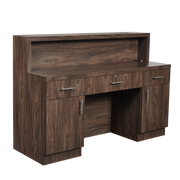 Lume TimberLuxe Reception Desk Mahogany Glow Whale Spa